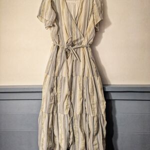 Elegant Striped Maxi Dress